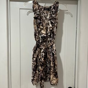 Animal Print Tie Waist Dress